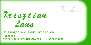 krisztian laus business card